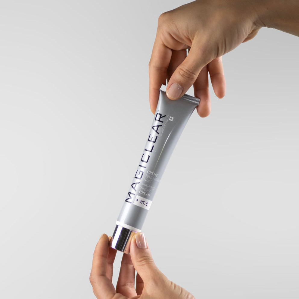 Creme de nuit Magiclear Suisse vitamine C, regenere la peau pendant le sommeil, teint plus lumineux, disponible en France