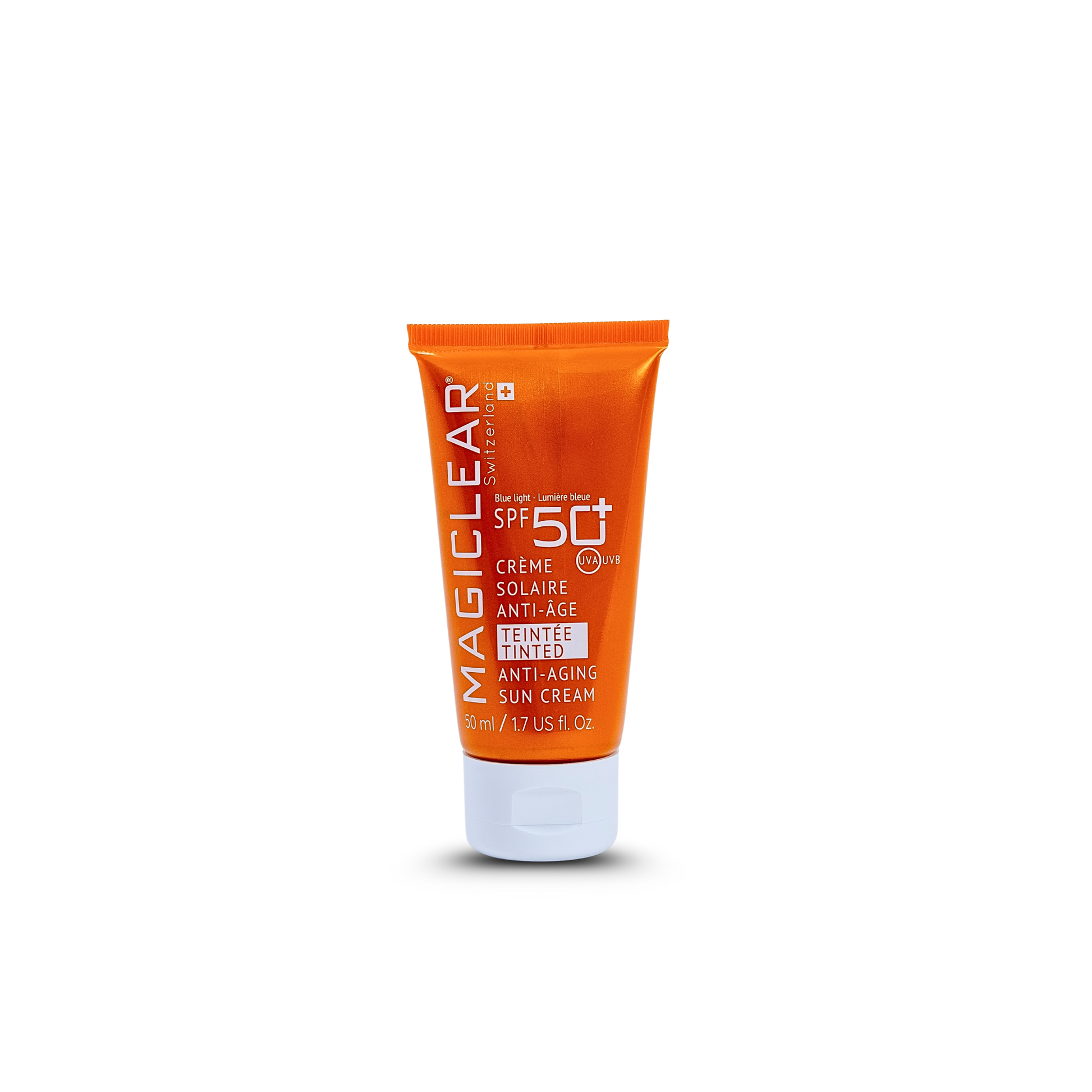 Magiclear creme solaire teintee SPF 50+ Suisse, tres haute protection UV, unifie le teint, ecran solaire visage, France