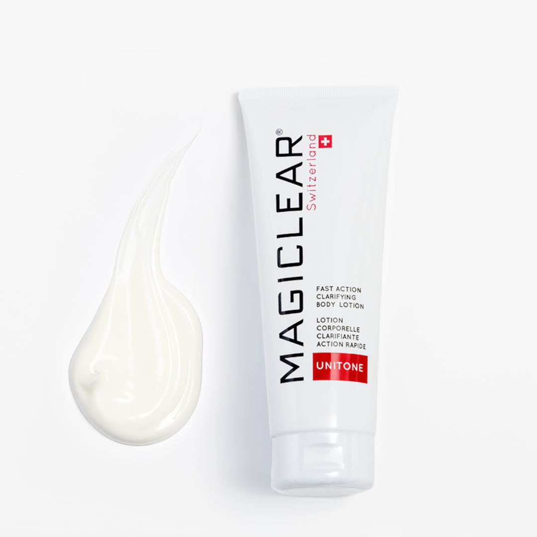 Magiclear Swiss duo corps, savon nettoyant + lotion corporelle clarifiante, peau plus douce et lumineuse, Riviera Cosmedics France